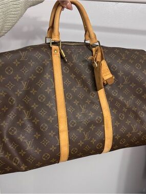 Louis Vuitton Brown Monogram Keepall 55